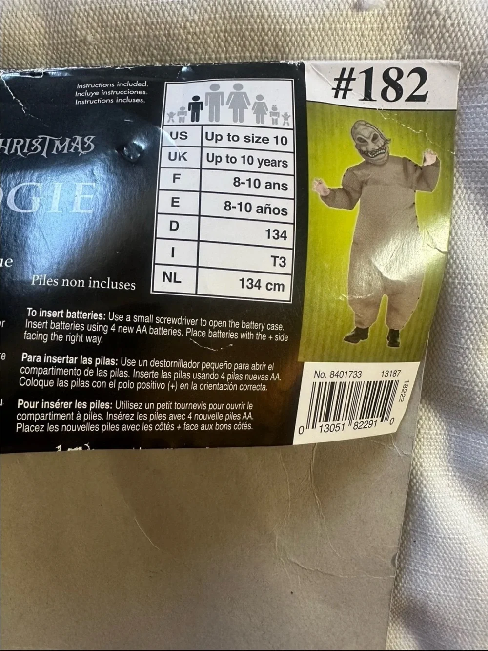 Disney Oogie Boogie Child Standard 2 Piece
Costume W/inflatable Jumpsuit w/ Mask - Picture 9 of 11
